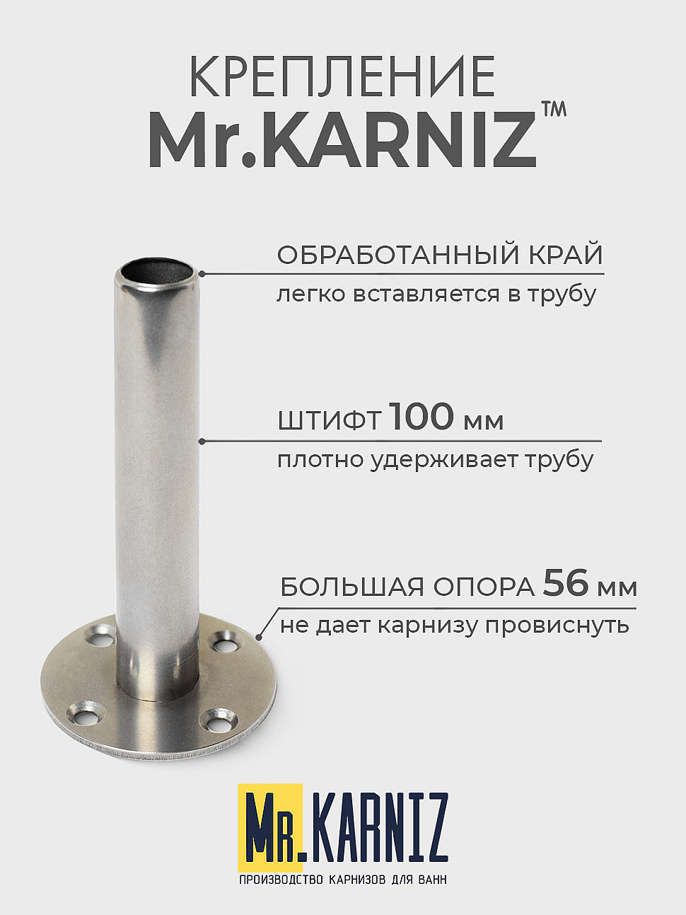 Карниз для ванны Jika Delicia 140х80 Усиленный 25 мм MrKARNIZ фото 3