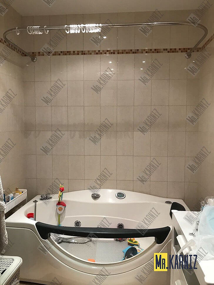 Карниз для ванны Radomir Конкорд П-образный 180х120 Усиленный 20 мм MrKARNIZ фото 6