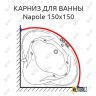 Карниз для ванны Doctor Jet Napole 150х150 Усиленный 20 мм MrKARNIZ фото 1