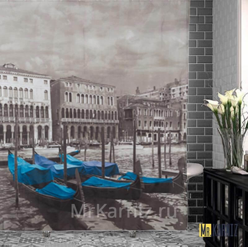 Штора для ванной BLUE BOAT Венеция