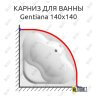 Карниз для ванны Ravak Gentiana 140х140 Усиленный 25 мм MrKARNIZ фото 1