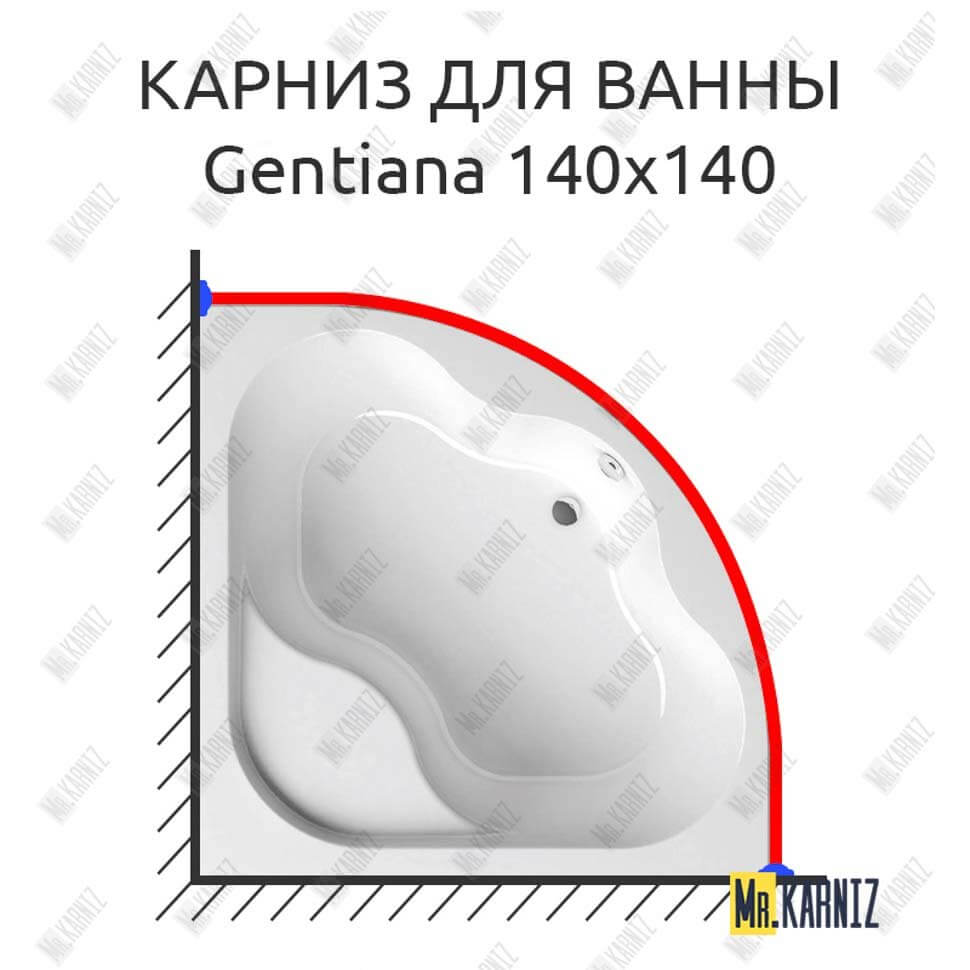 Карниз для ванны Ravak Gentiana 140х140 Усиленный 25 мм MrKARNIZ Карниз для ванны Ravak Gentiana 140х140 Усиленный 25 мм MrKARNIZ